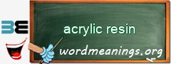 WordMeaning blackboard for acrylic resin
